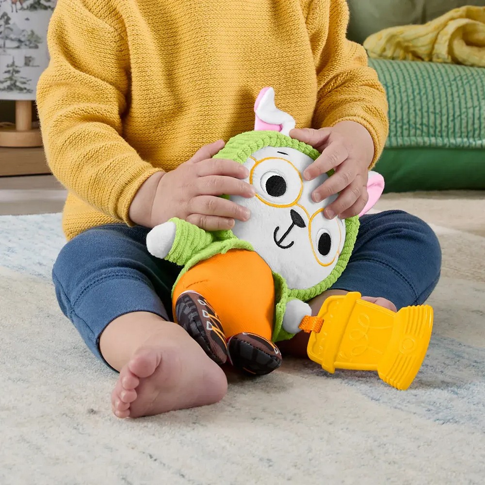 Мяка іграшка з прорізувачем Fisher-Price Зайчик-обіймашка JLB87
