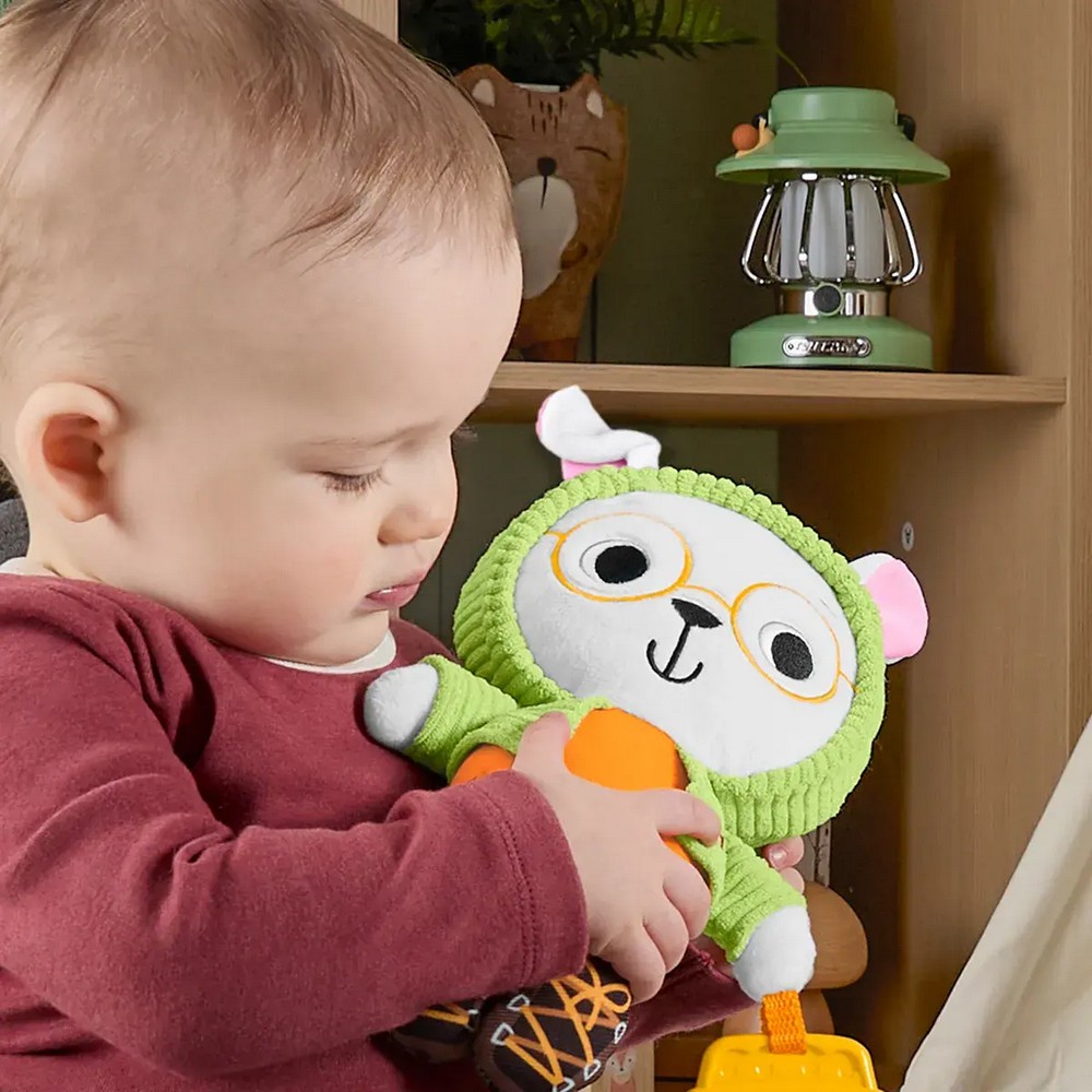 Мяка іграшка з прорізувачем Fisher-Price Зайчик-обіймашка JLB87